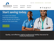 Tablet Screenshot of diederichhealthcare.com